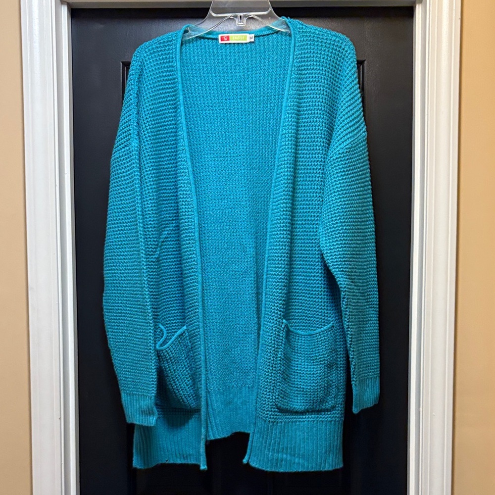 Women's Blue Cardigan Sweater